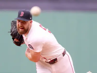 Red Sox ace Garrett Crochet has liner skip off his nose and glove